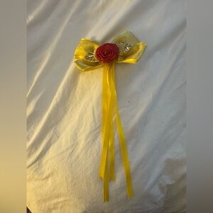 Belle costume hair bow